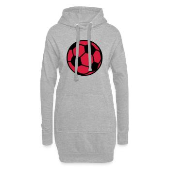 ballon de foot AVEC couleUR,formes,football - Sweat-shirt à capuche long Femme - gris chiné - Devant