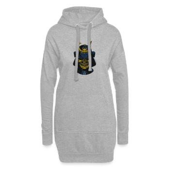 Ronin - Sweat-shirt à capuche long Femme - gris chiné - Devant