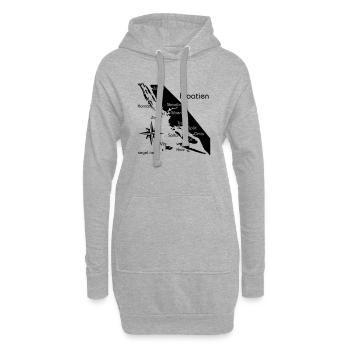 Crewshirt Urlaub Motiv Kroatien - Hoodie-Kleid - Grau meliert - Vorne