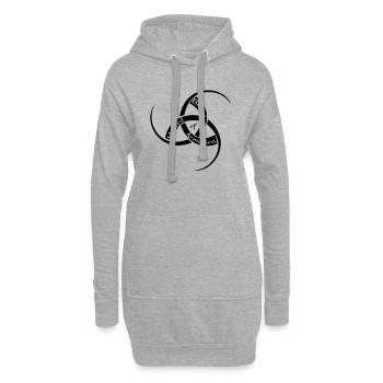 logo 3 nb uba100 - Sweat-shirt à capuche long Femme - gris chiné - Devant
