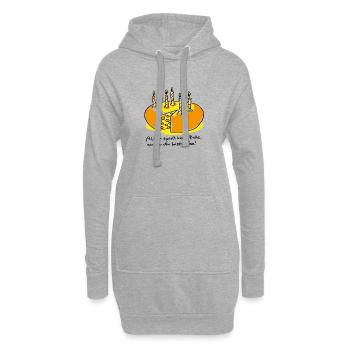 Alter & Käse - Hoodie-Kleid - Grau meliert - Vorne