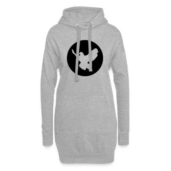 Friedenstaube - Hoodie-Kleid - Grau meliert - Vorne