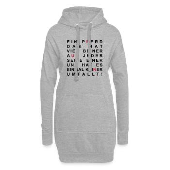 Un cheval qui a des amis à quatre pattes - Sweat-shirt à capuche long Femme - gris chiné - Devant