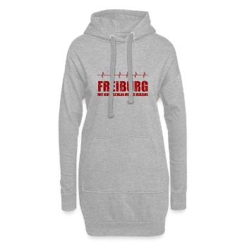 FREIBURG-Geschenk - Hoodie-Kleid - Grau meliert - Vorne