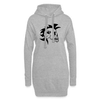 Skull de - Hoodie-Kleid - Grau meliert - Vorne