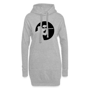paintball - Hoodie-Kleid - Grau meliert - Vorne