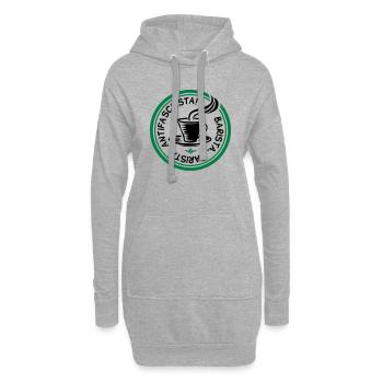 barista antifaschista - Hoodie-Kleid - Grau meliert - Vorne