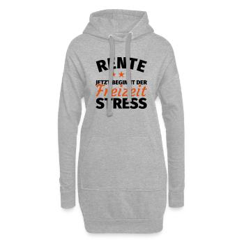 Geschenk Rente Ruhestand - Hoodie-Kleid - Grau meliert - Vorne