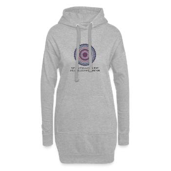 Mandala – Spirituelles Zitat - Hoodie-Kleid - Grau meliert - Vorne