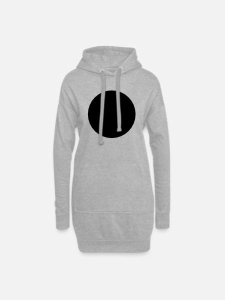 Mathematik Symbol - Schwarzer Kreis - Loch - Hoodie-Kleid - Grau meliert