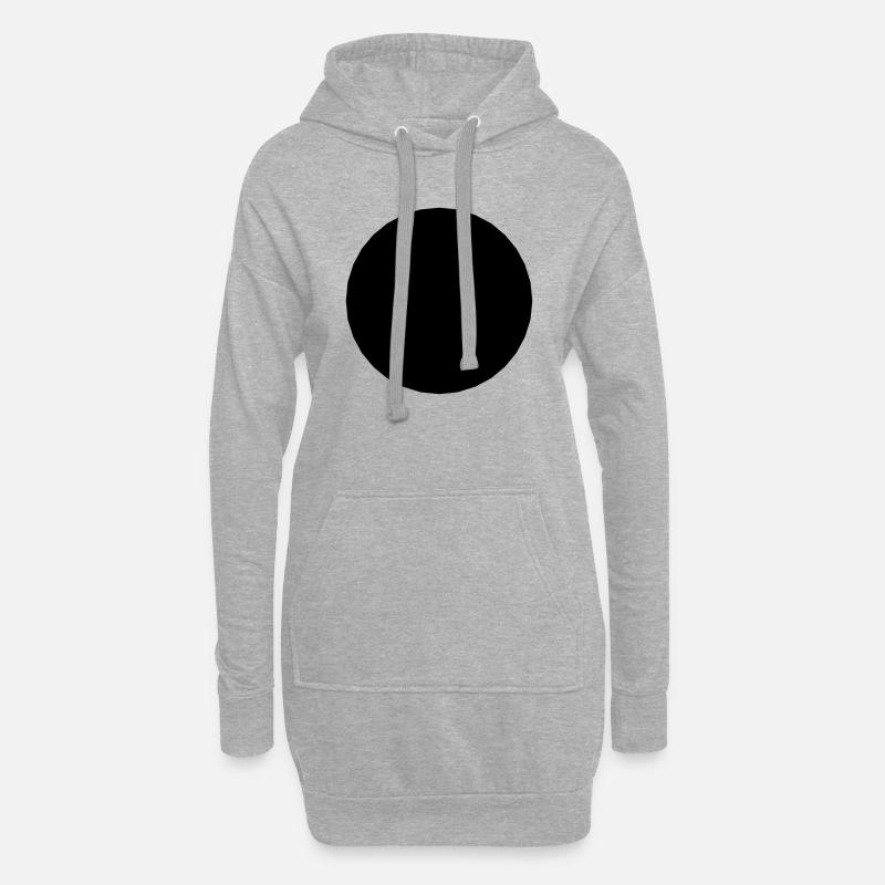 Mathematik Symbol - Schwarzer Kreis - Loch - Hoodie-Kleid - Grau meliert