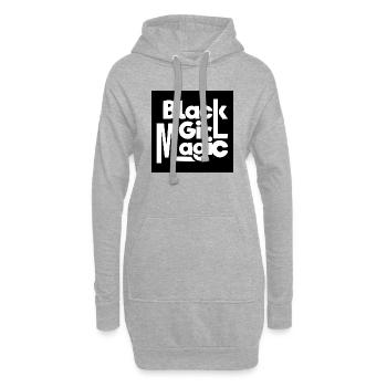 Black Girl Magic 2 Texte blanc - Sweat-shirt à capuche long Femme - gris chiné - Devant