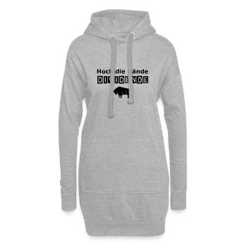 Dividenden Börse Shirt Hoch die Hände Dividende - Hoodie-Kleid - Grau meliert - Vorne