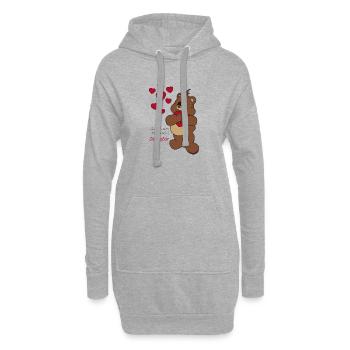 Liebhabär - Einfach zum Knuddeln! - Hoodie-Kleid - Grau meliert - Vorne