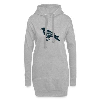 Rabe - "Silhouette" - Sweat-shirt à capuche long Femme - gris chiné - Devant