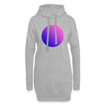 Kreis Farbverlauf - Hoodie-Kleid - Grau meliert - Vorne