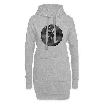 Wild and Free Wild/frei - Hoodie-Kleid - Grau meliert - Vorne