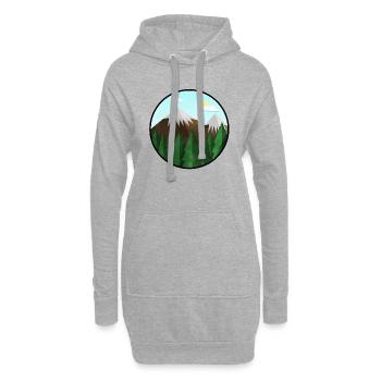 Bergkulisse - Hoodie-Kleid - Grau meliert - Vorne