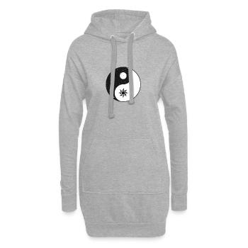 Yin yang - Hoodie-Kleid - Grau meliert - Vorne