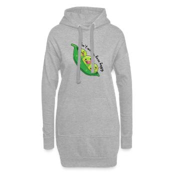 happy edamame beans - Hoodie-Kleid - Grau meliert - Vorne