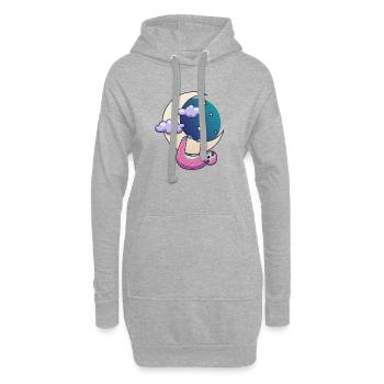 moon sloth - Hoodie-Kleid - Grau meliert - Vorne