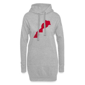 Maroc 2 - Sweat-shirt à capuche long Femme - gris chiné - Devant