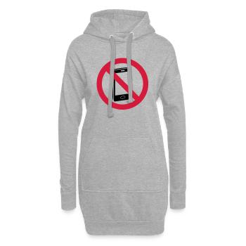 Handy verbot - Hoodie-Kleid - Grau meliert - Vorne
