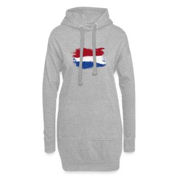 drapeau, bannière Pays-Bas Hollande - Sweat-shirt à capuche long Femme - gris chiné - Devant