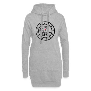 Poker Star Logo - Hoodie-Kleid - Grau meliert - Vorne