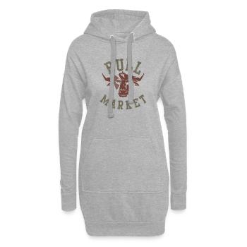 Bullen Markt Geld Finanzen Börse Aktien Geschenk - Hoodie-Kleid - Grau meliert - Vorne
