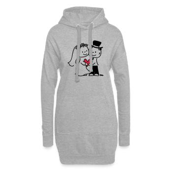 Brautpaar (c) - Hoodie-Kleid - Grau meliert - Vorne