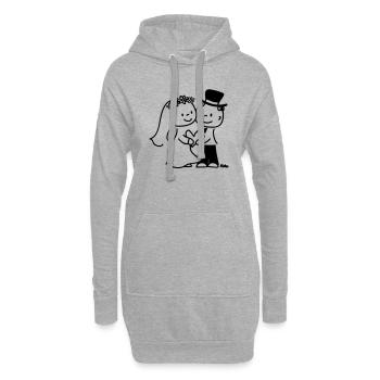Brautpaar - Hoodie-Kleid - Grau meliert - Vorne