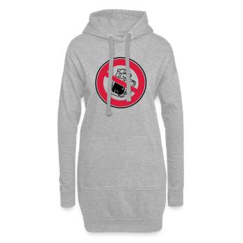 panneau interdit boisson biere1 alcool - Sweat-shirt à capuche long Femme - gris chiné - Devant