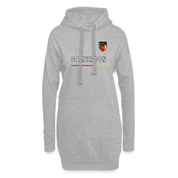 Cameroun Cameroun Drapeau Drapeau Armoiries Idée cadeau - Sweat-shirt à capuche long Femme - gris chiné - Devant
