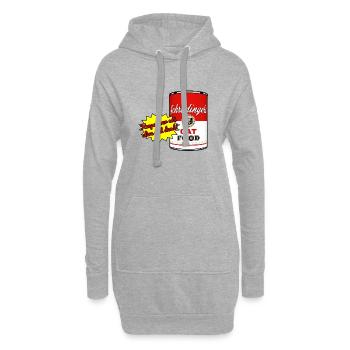 Schrödingers Katzenfutter - Hoodie-Kleid - Grau meliert - Vorne