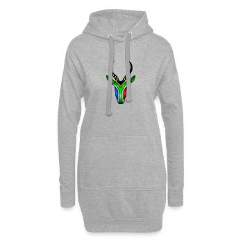 South Africa - Springbok Flag - Hoodie Dress - heather grey - Front