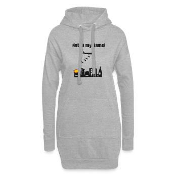 Not in my Name-Nicht in meinem NAmen! - Hoodie-Kleid - Grau meliert - Vorne