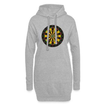DARTscheibe / DARTboard - Hoodie-Kleid - Grau meliert - Vorne