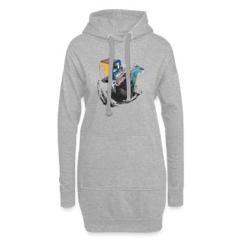 Parkour - Hoodie-Kleid - Grau meliert - Vorne