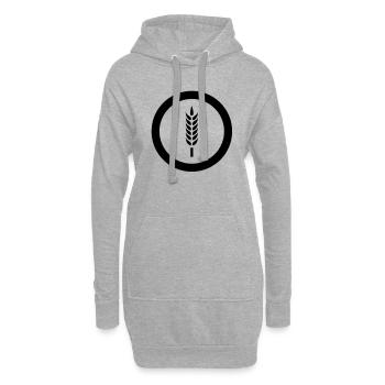 wheat - Sweat-shirt à capuche long Femme - gris chiné - Devant