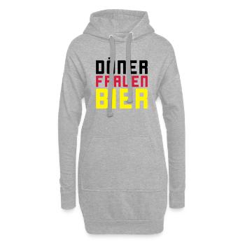 Döner Frauen Bier - Hoodie-Kleid - Grau meliert - Vorne