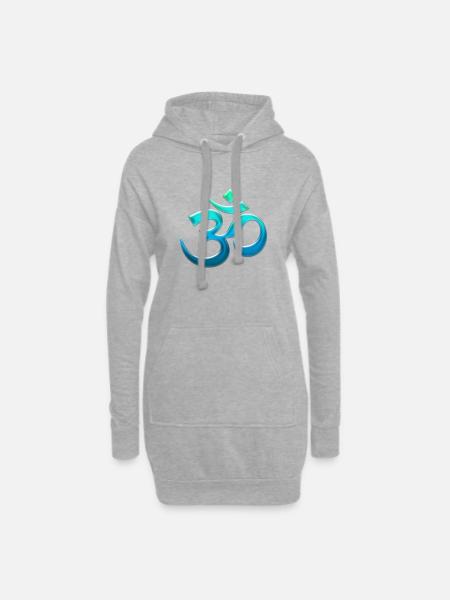 aum_om_atlantis_lagoon - Hoodie-Kleid - Grau meliert