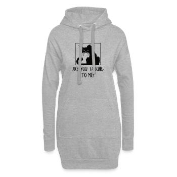 Angry cat - Hoodie-Kleid - Grau meliert - Vorne