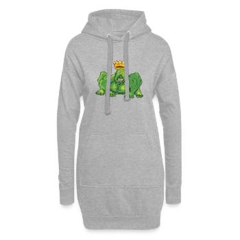 Froschkönig - Hoodie-Kleid - Grau meliert - Vorne