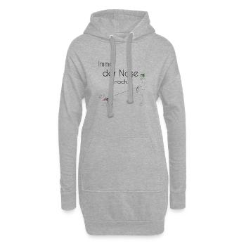 Mantrailing - Hoodie-Kleid - Grau meliert - Vorne