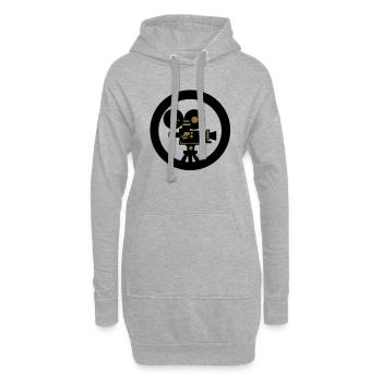 Film Movie Kamera - Hoodie-Kleid - Grau meliert - Vorne