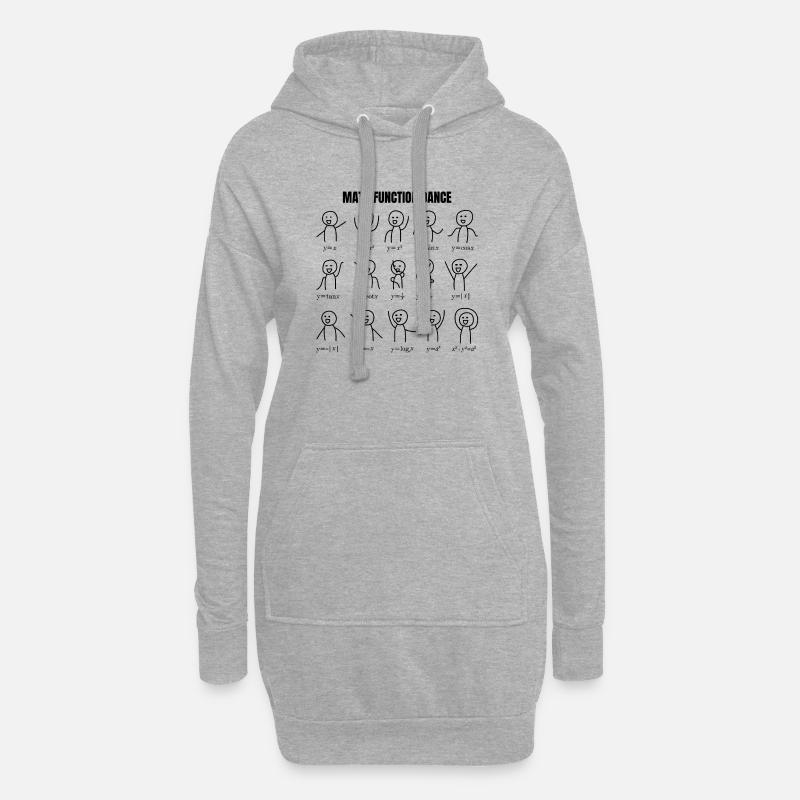 math - Sweat-shirt à capuche long Femme - gris chiné