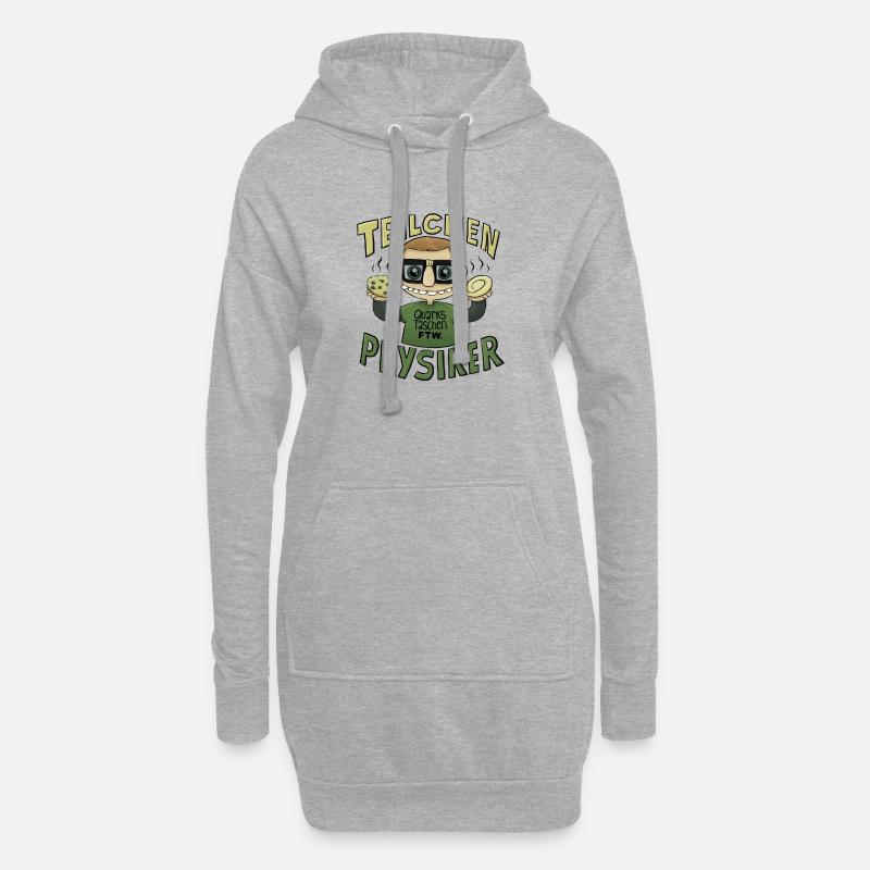 Teilchenphysiker - Hoodie-Kleid - Grau meliert