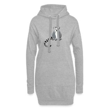 Lemur - Hoodie-Kleid - Grau meliert - Vorne