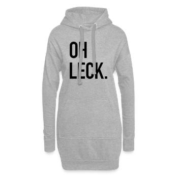 oh leck trier spruch - Hoodie-Kleid - Grau meliert - Vorne